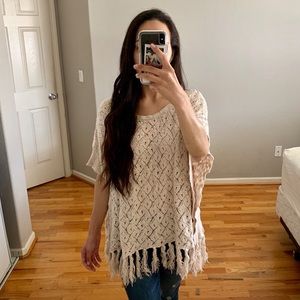 Forever 21 Poncho-Style Crochet Top